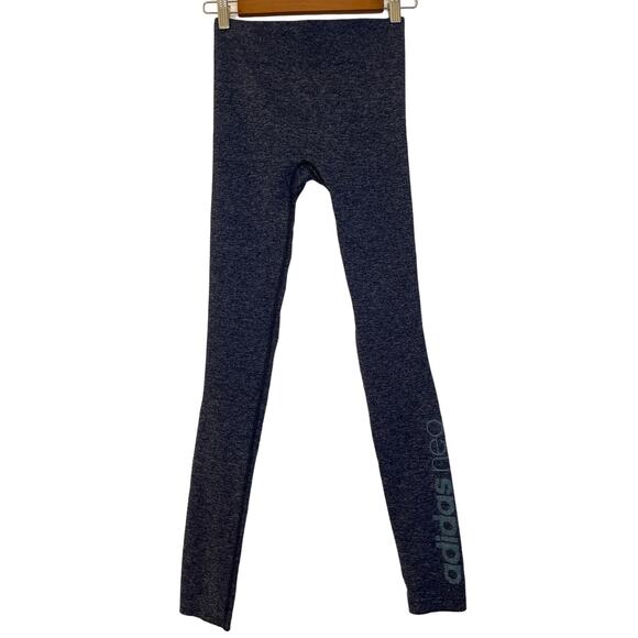 Adidas Neo Pants - Adidas Neo Womens Ribbed Knit Leggings Size S Navy Athleisure Athletic NWT